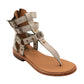 Women Thong Sandal - Off-white Leather