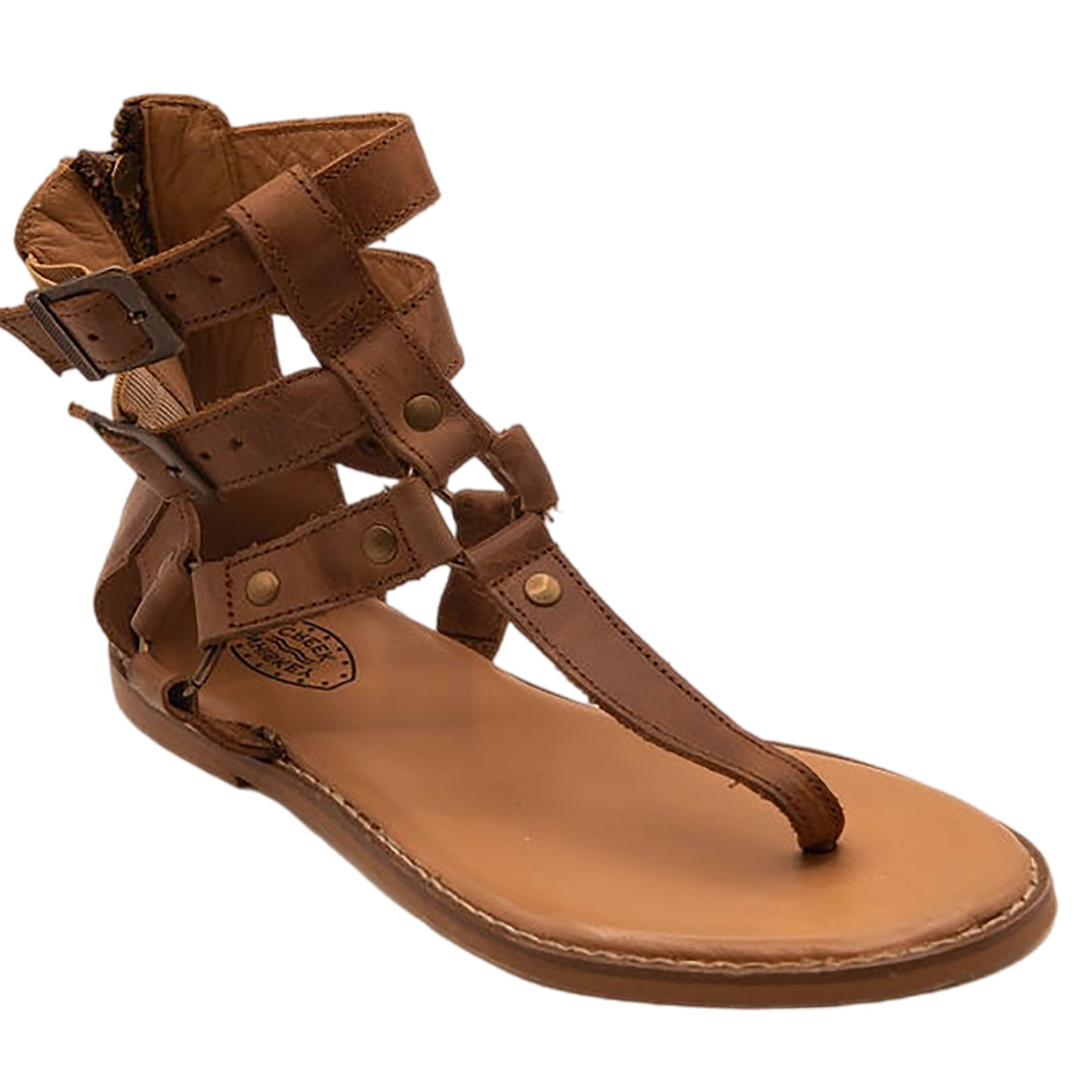 Women Thong Sandal -Brown Leather