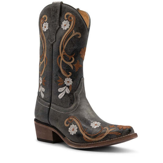 Ginger Western Dark Brown Leather Boot