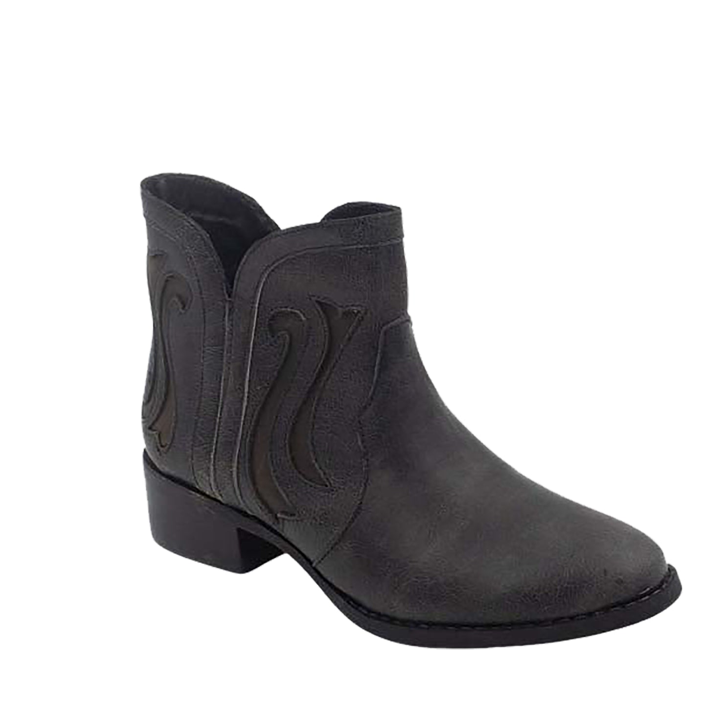 Kacee Western Leather Ankle Bootie