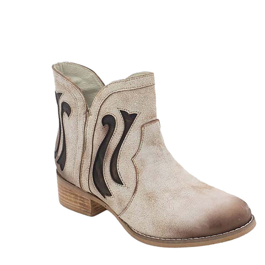 Kacee Western Leather Ankle Bootie