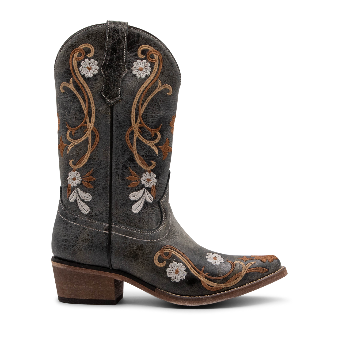 Ginger Western Dark Brown Leather Boot