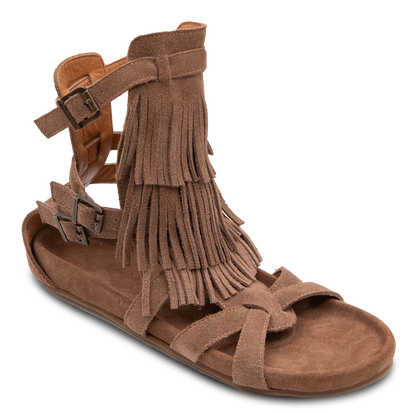 Eden Fringe Suede Sandal